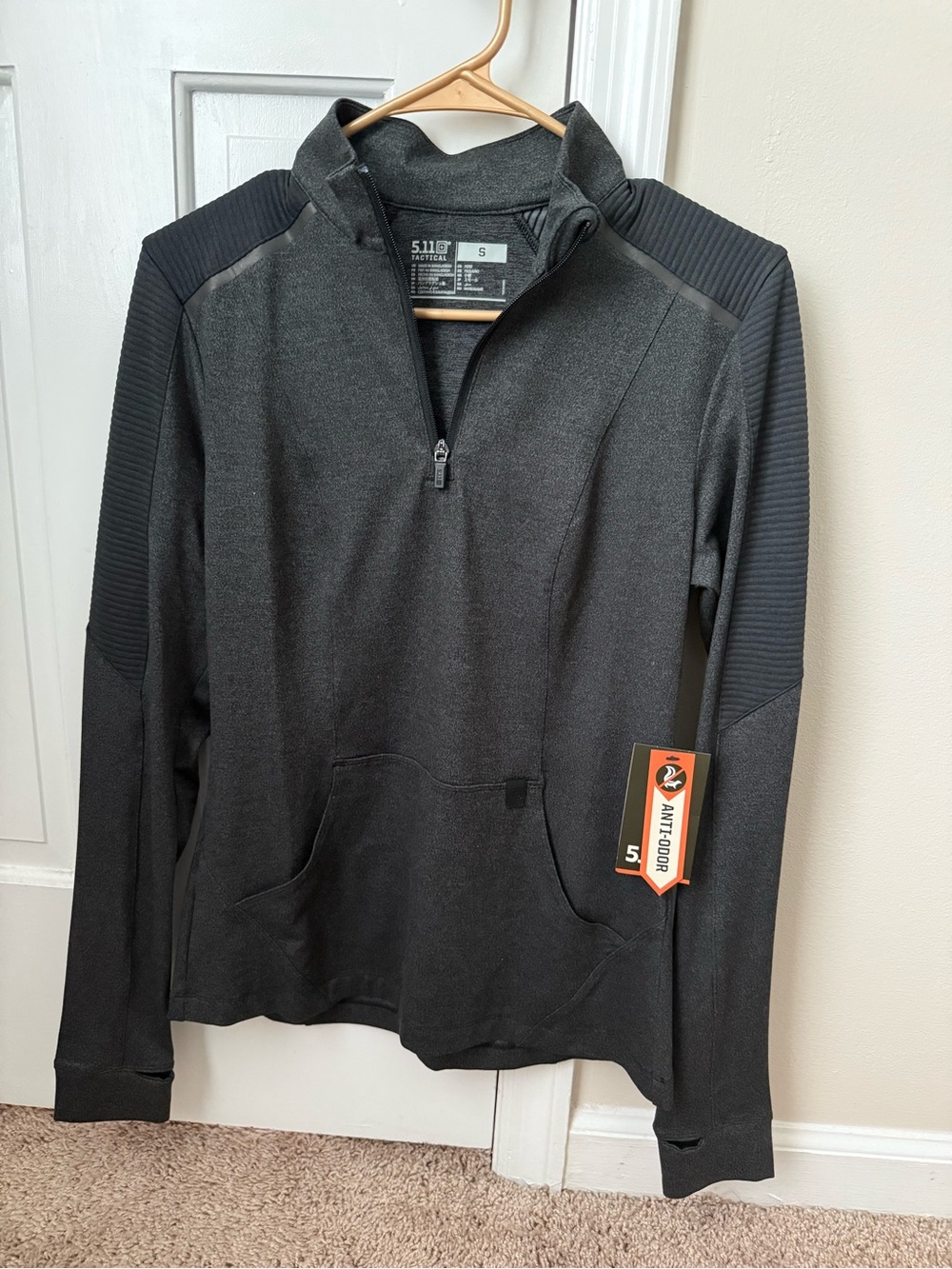 5.11 Tactical Black Quarter-Zip Shirt Jacket